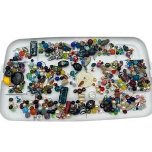 One Pound Mix of Assorted Glass Beads for Jewelry Making, Craft, Repurpose LOT 5